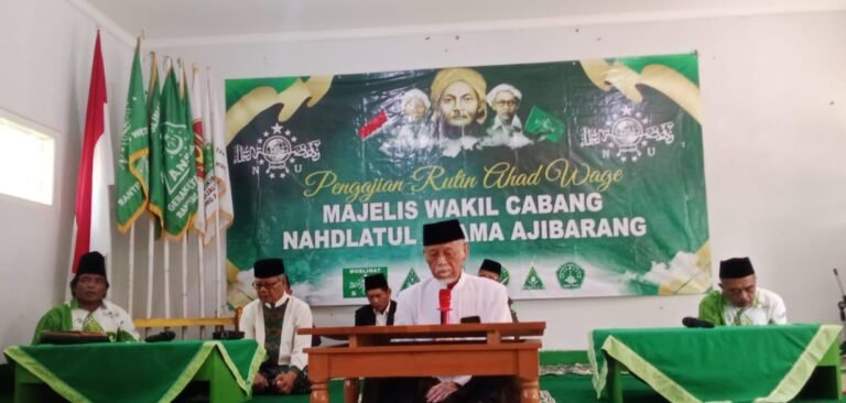 MWC NU Ajibarang Akhiri Putaran Pertama Pengajian Rutin Ahad Wage di Ajibarang Wetan