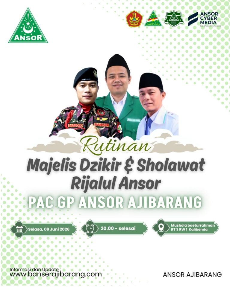 Rutinan MDS Rijalul Ansor PAC Ajibarang